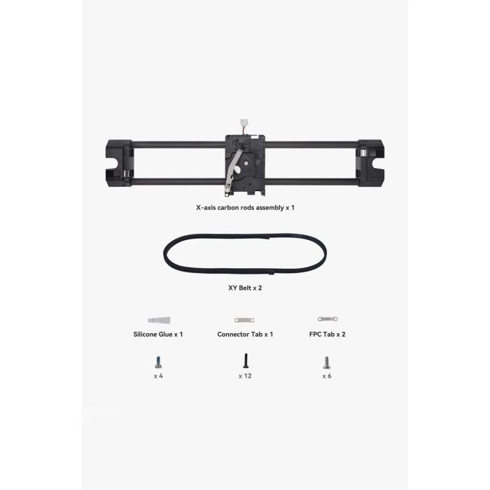 Bambu Lab X Axis Carbon Rods Assembly P1P-PFS-X1C-X1-X1E