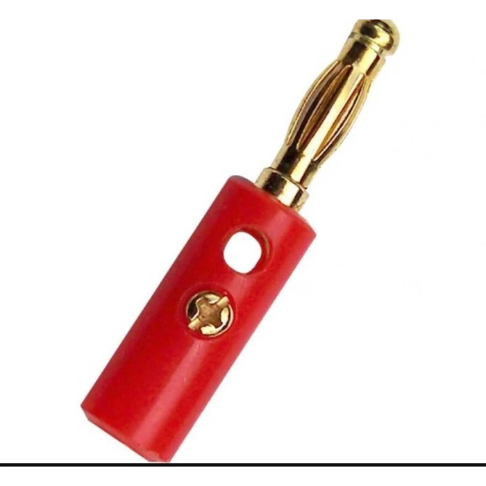 Banana Plug Konnektör - 4mm Kırmızı Born Klemens