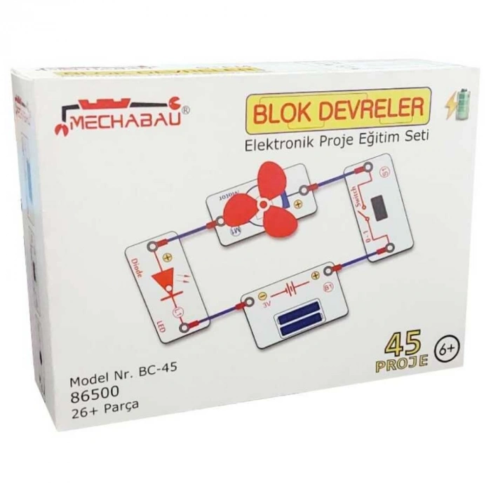 Blok Devreler Elektronik Eğitim Seti - 45 Proje