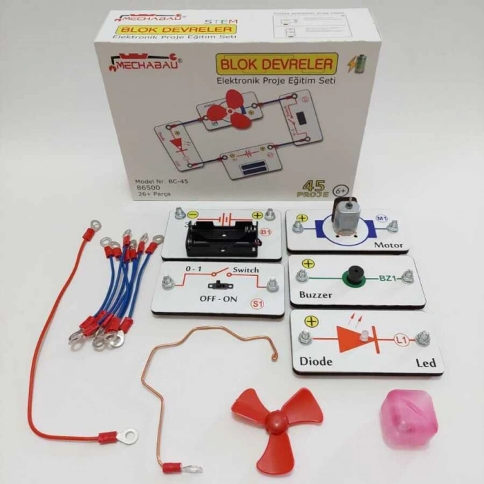 Blok Devreler Elektronik Eğitim Seti - 45 Proje