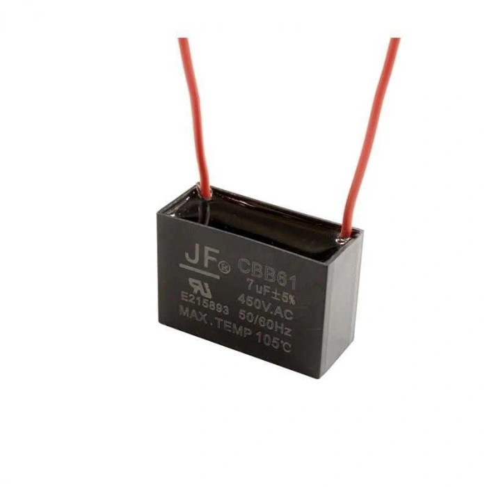 CBB61 7uF 450V Kablolu Kutulu Daimi Kondansatör