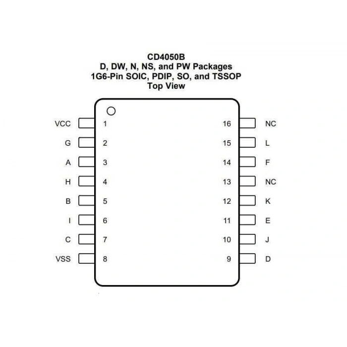 CD4050 SMD Entegre