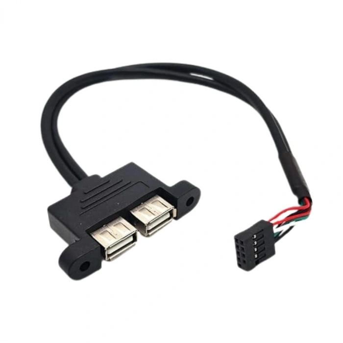 Çift USB 2.0 Dişi - 9-Pin Header Anakart Uzatma Kablosu - 30cm