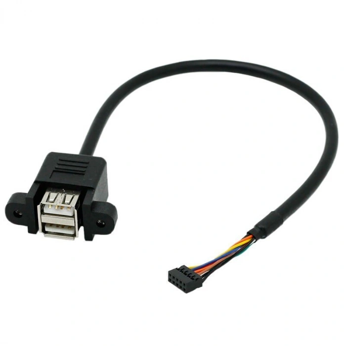 Çift USB 2.0 Dişi - 9-Pin Header Anakart Uzatma Kablosu - 50cm