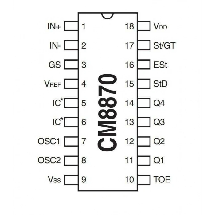 CM8870 DIP18 Entegre