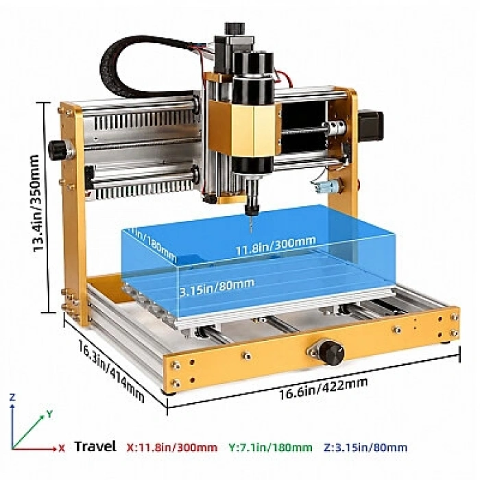 CNC3018 PRO MAX 15000mW Lazerli CNC Makinesi - Kesim Tezgahı