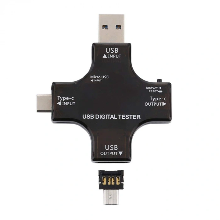 Çok İşlevli Type-C+USB Dijital Test Cihazı
