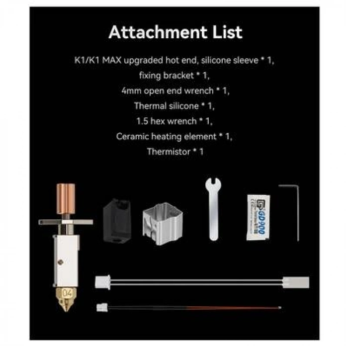 Creality K1 - K1 Max Geliştirilmiş Tam Hotend Seti