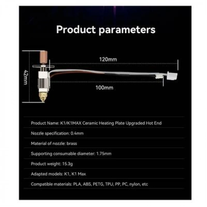 Creality K1 - K1 Max Geliştirilmiş Tam Hotend Seti