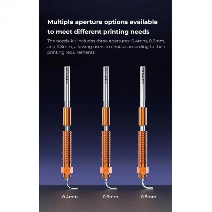 Creality Unicorn Quick-Swap Nozzle Kiti - K1, K1C, K1 Max - Yeni Nesil - 4 Adet