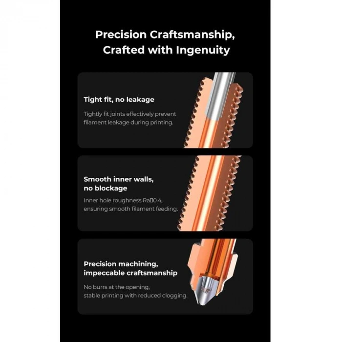 Creality Unicorn Quick-Swap Nozzle Kiti - K1, K1C, K1 Max - Yeni Nesil - 4 Adet