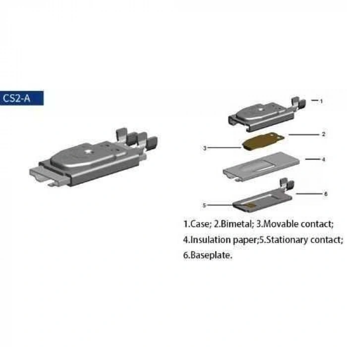CS2A 250V 8A NC 140 °C Metal Termostat