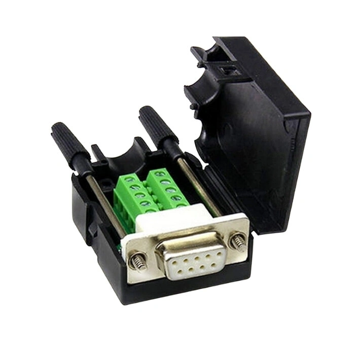 D-Sub DB9 9-Pin Dişi Terminal Block Adaptörü