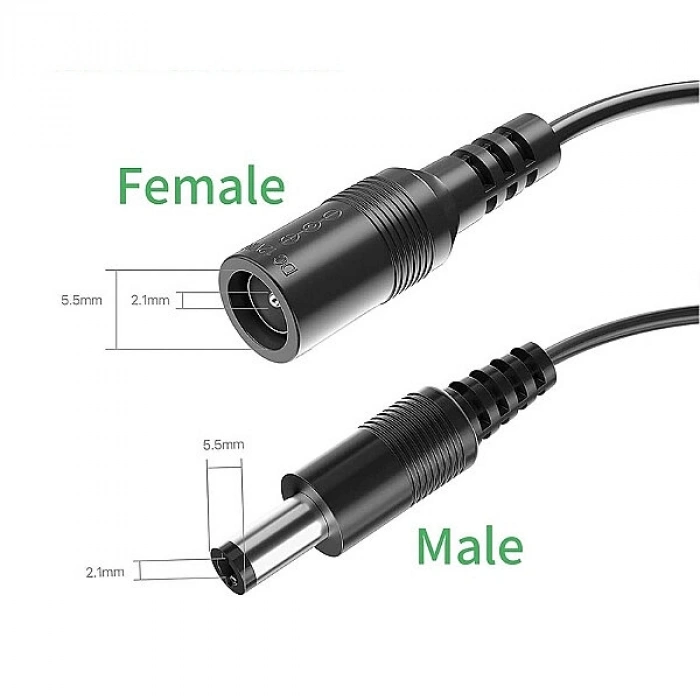 DC 5.5x2.1mm Adaptör Uzatma Kablosu - 5 Metre