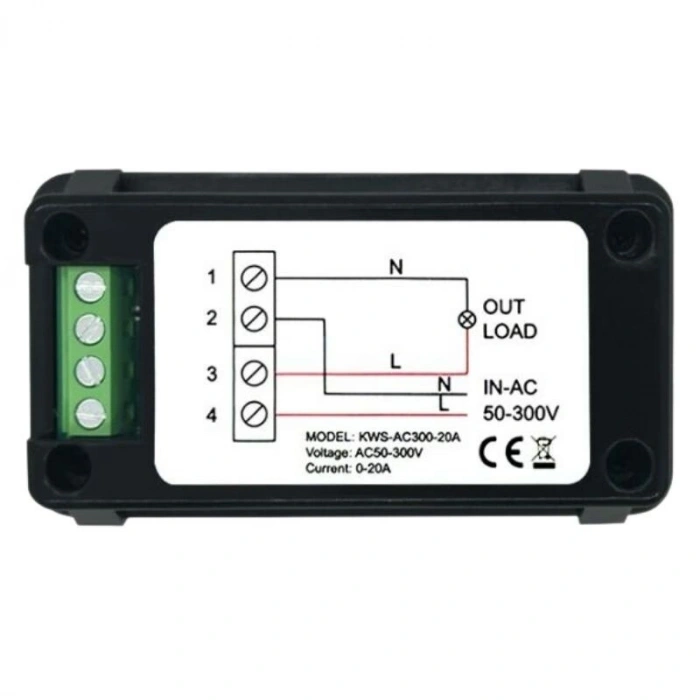 Dijital AC 50-300V 20A Voltmetre Ampermetre