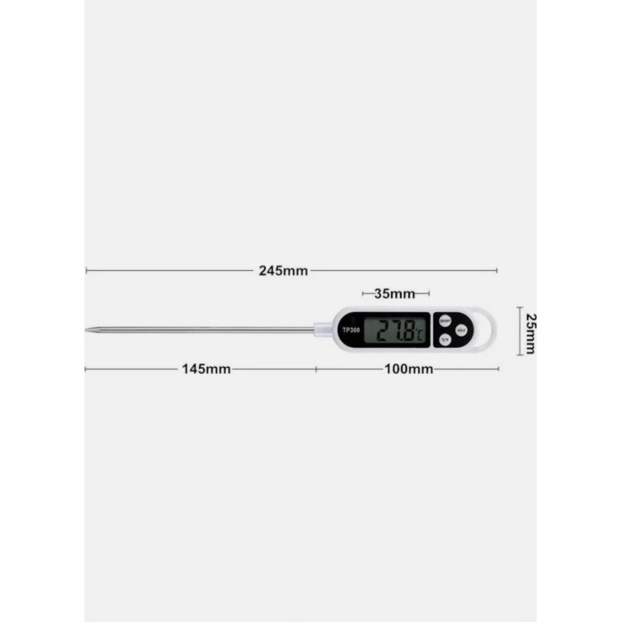 Dijital Gıda Termometresi LCD Ekranlı  TP300