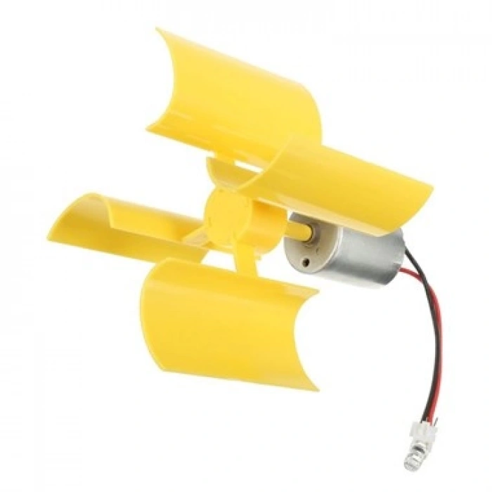 Dikey Eksenli Rüzgar Türbini - DIY DC Motor Türbin