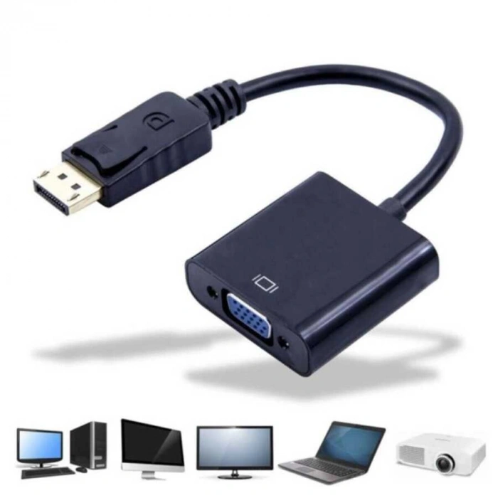 Display Port - VGA Çevirici Dönüştürücü Adaptör
