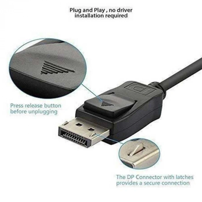 Display Port - VGA Çevirici Dönüştürücü Adaptör