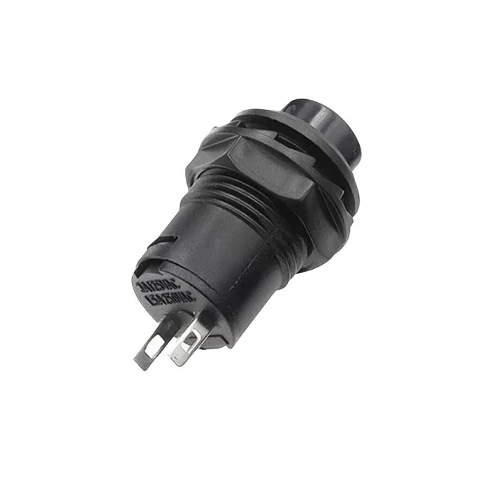 DS-428 12mm Anahtarlı Push Buton - Siyah