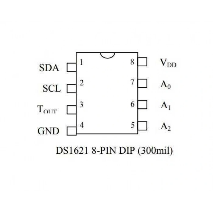 DS1621 DIP-8 Sıcaklık Sensörü Entegresi
