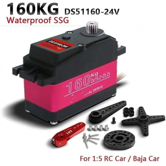 DSSERVO DS51160 24v 160kg Servo Motor - 180 Derece