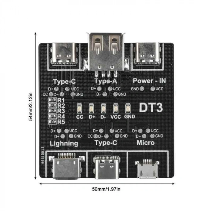 DT3 Kablo Test Cihazı TypeC / Micro / USB / Lightning