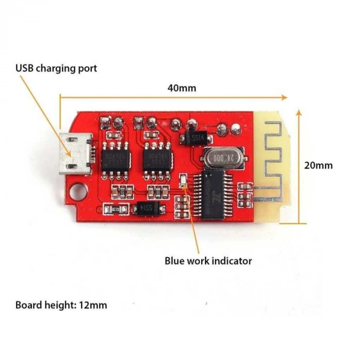 DW-CT14+ Şarj Edilebilir Bluetooth Amfi Devresi 2*5W