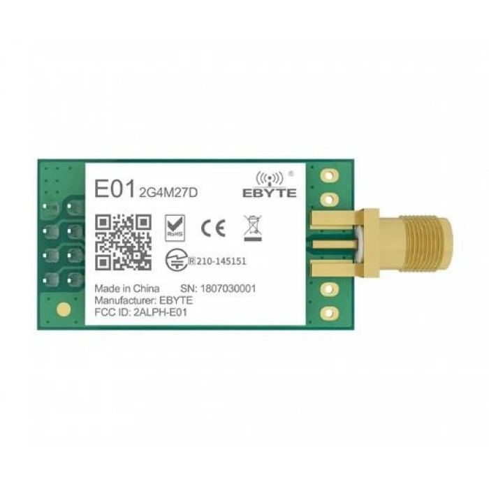 EBYTE E01-2G4M27D NRF24L01P 2.4 - 2.525 GHZ 5Km Menzilli Lora Modülü