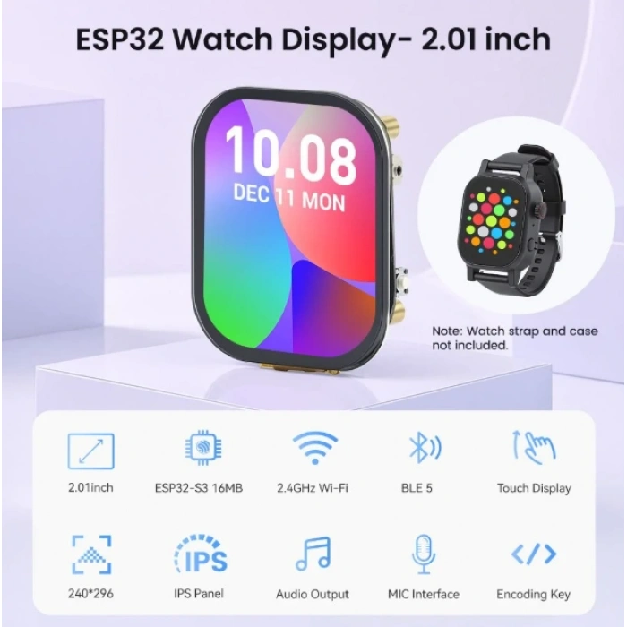 Elecrow CrowPanel 2.01 İnç 240x296 IPS Dokunmatik Ekran