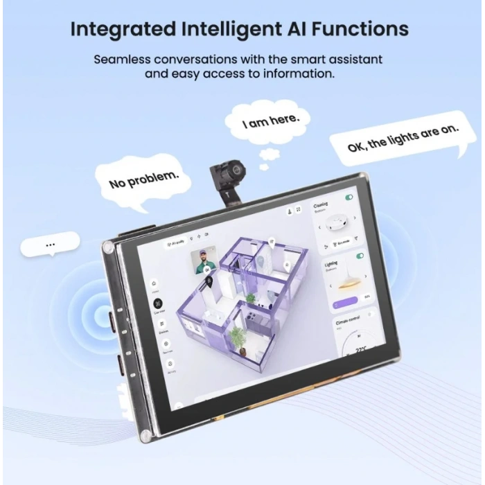 Elecrow CrowPanel Advanced 5 İnç ESP32-P4 WiFi 6 HMI Dokunmatik IPS Ekran (800x480)