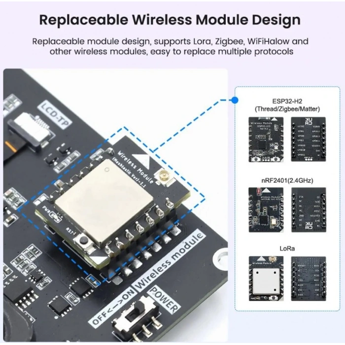 Elecrow CrowPanel Advanced 7 İnç ESP32-P4 WiFi 6 HMI Dokunmatik IPS Ekran (1024x600)