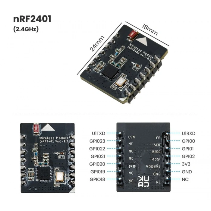 Elecrow CrowPanel İçin nRF2401 Kablosuz Eklenti Modül