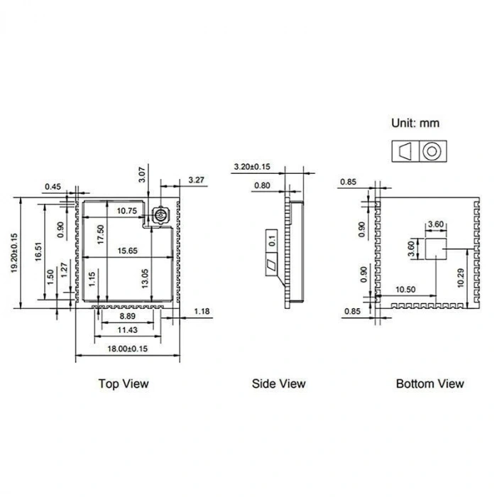 ESP32 WROOM 32U Wifi Bluetooth Modül