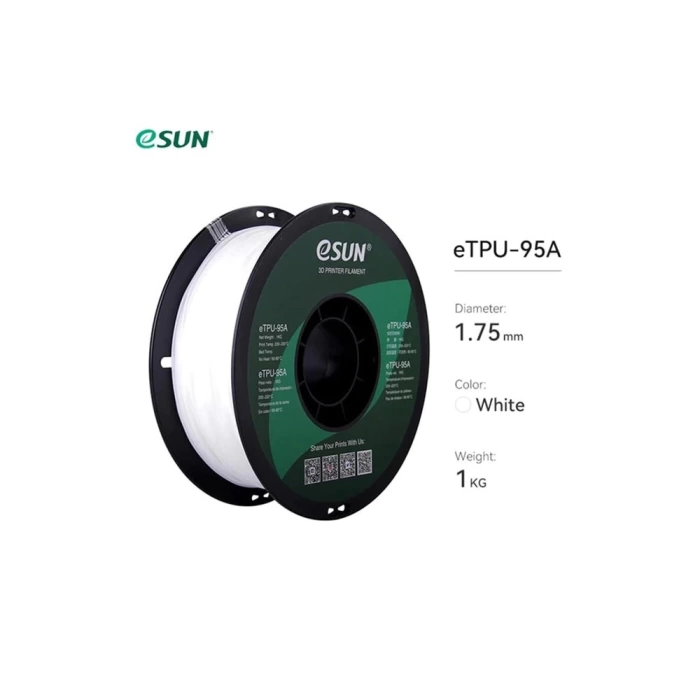 ESUN ETPU-95A FİLAMENT TRANSPARAN YEŞİL