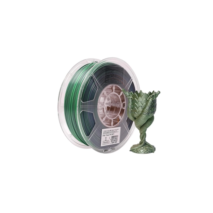 Esun PLA-Silk Mystic Filament Gold-Green-Black