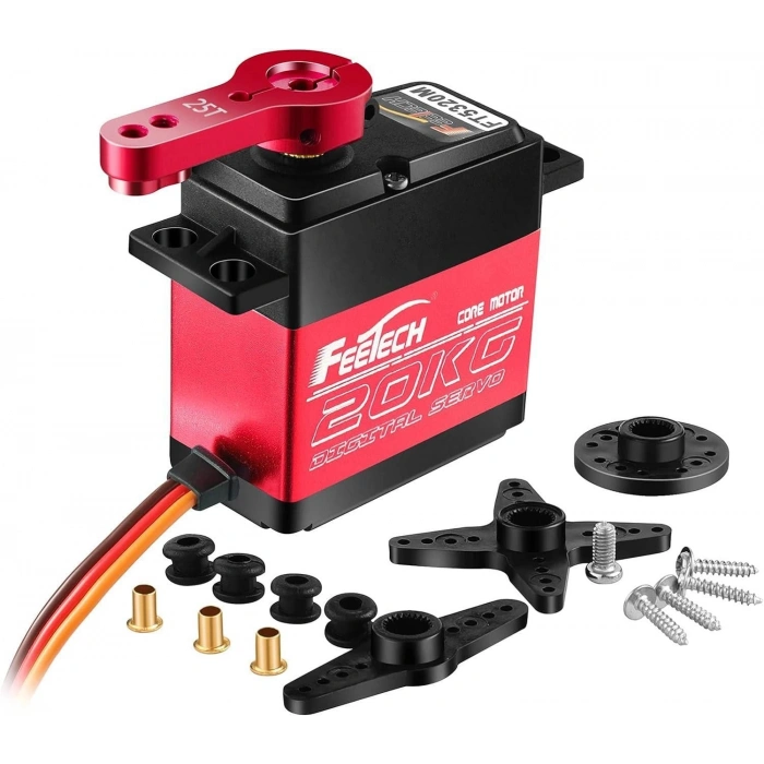 Feetech FT5320M 20kg Servo Motor Metal Dişli Yüksek Gerilim Torklu