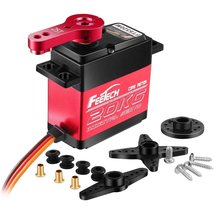 Feetech FT5320M 20kg Servo Motor Metal Dişli Yüksek Gerilim Torklu