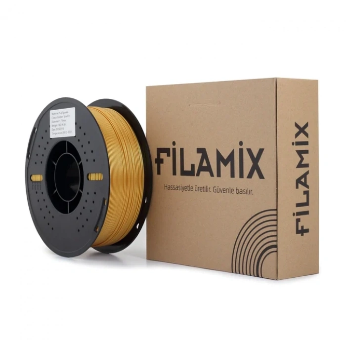Filamix PLA Sparkle Simli Altın Filament 1.75mm 1 Kg