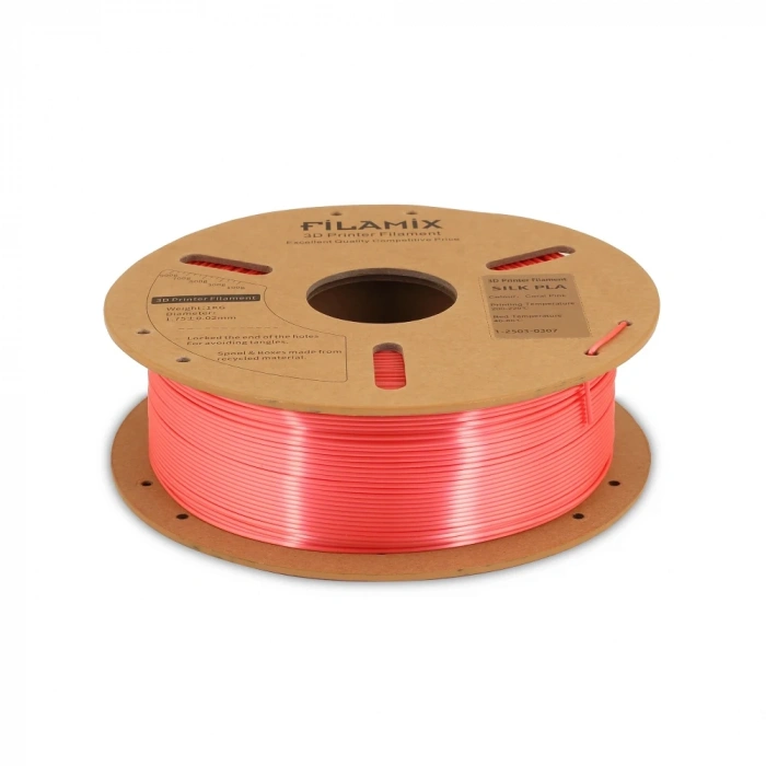 Filamix Silk PLA Filament - Coral Pink