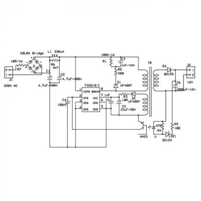 FSD210 DIP-8 Power Switch Entegre