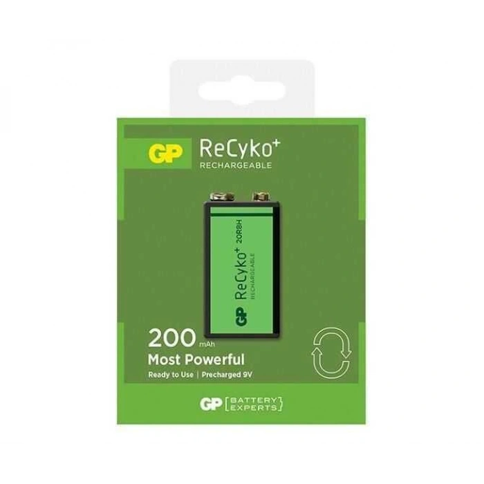 GP ReCyko+ 9V 200mAh Şarj Edilebilir Pil