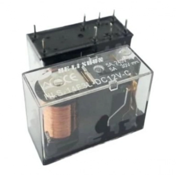 Helishun HLS-14F2L-DC12V-C 16A 8 Pin Tek Kontak Röle