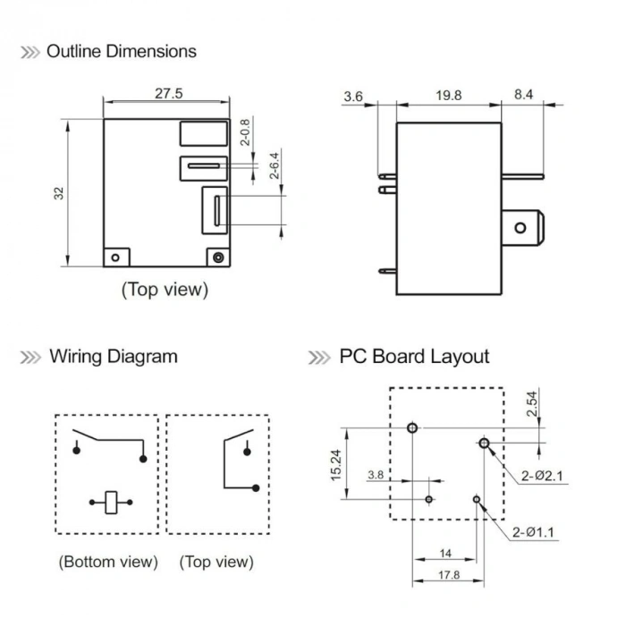 HF2160-1A-12DE 12V 30A Klima Rölesi 4-Pin