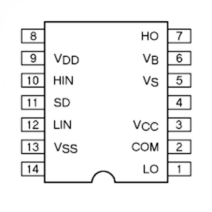 IR2113PBF DIP-14 Mosfet Sürücü Entegresi