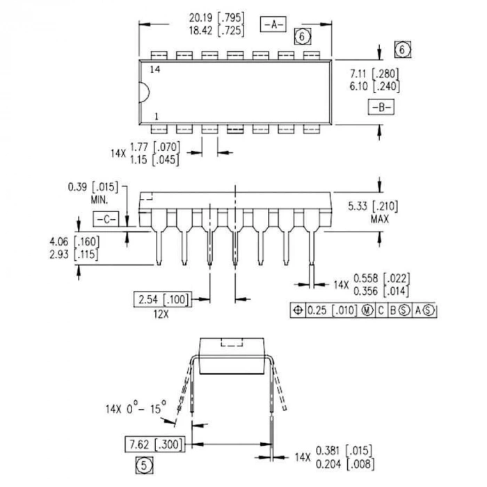 IR2113PBF DIP-14 Mosfet Sürücü Entegresi