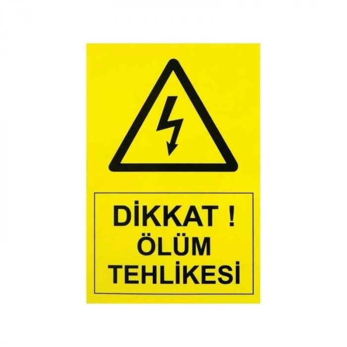 IS-Tİ2 Tehlike Etiketi 14x10cm (Yüksek Voltaj)