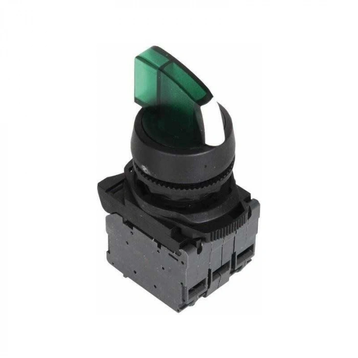 ISP-AK133B5 24V Yeşil Işıklı Mandal Buton 1-0-2