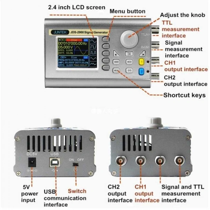 JDS2900 30MHz DDS Çift Kanal Sinyal Jeneratörü