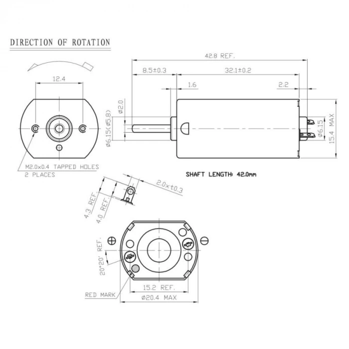 JFF-180SH 2.4V Mini DC Motor
